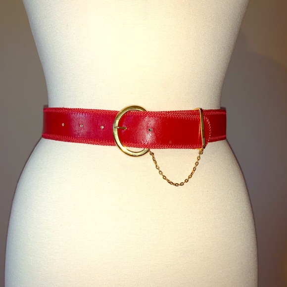 Dior Accessories - Red Leather Belt